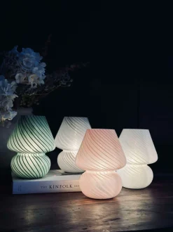 VIAMAJA Mushroom Lamper|Mushroom Lamper<Mushroom Medium - Grøn mundblæst glas