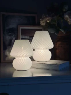 VIAMAJA Lamper|Mushroom Lamper<Mushroom Medium – Hvid mundblæst glas