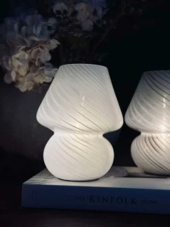 VIAMAJA Lamper|Mushroom Lamper<Mushroom Medium – Hvid mundblæst glas