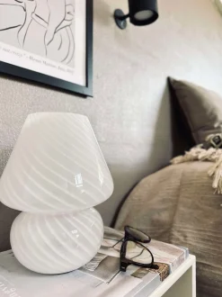 VIAMAJA Lamper|Mushroom Lamper<Mushroom Medium – Hvid mundblæst glas