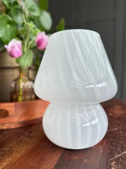 VIAMAJA Lamper|Mushroom Lamper<Mushroom Medium – Hvid mundblæst glas