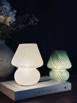 VIAMAJA Lamper|Mushroom Lamper<Mushroom Medium – Hvid mundblæst glas