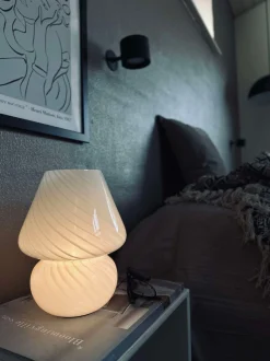 VIAMAJA Lamper|Mushroom Lamper<Mushroom Medium – Hvid mundblæst glas
