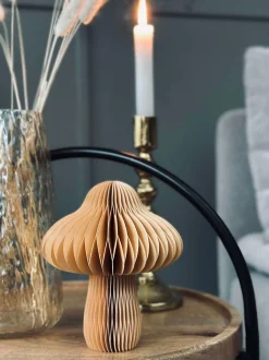 VIAMAJA Interiør|Pynte Genstande<Mushroom paper small - Gylden