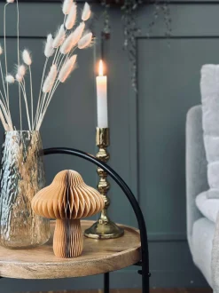 VIAMAJA Interiør|Pynte Genstande<Mushroom paper small - Gylden