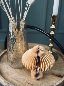 VIAMAJA Interiør|Pynte Genstande<Mushroom paper small - Gylden