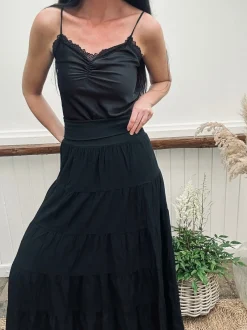 VIAMAJA Nederdele<Nederdel Boheme cotton – S/M Black