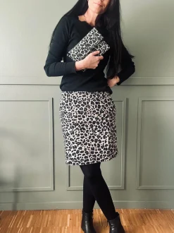 VIAMAJA Nederdele<Nederdel Jane Leopard Grey
