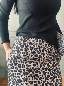 VIAMAJA Nederdele<Nederdel Jane Leopard Grey