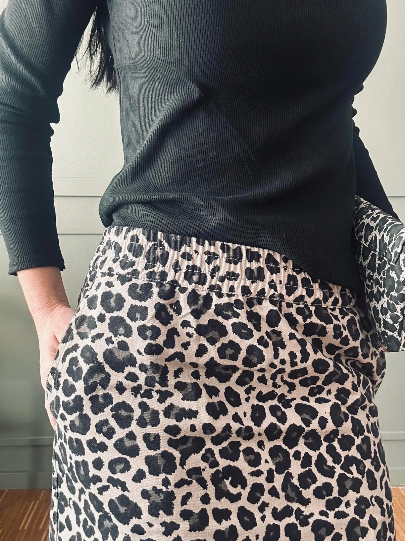 VIAMAJA Nederdele<Nederdel Jane Leopard Grey