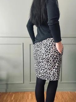 VIAMAJA Nederdele<Nederdel Jane Leopard Grey
