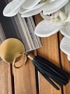 VIAMAJA Nøgleringe<Nøglering med kvast - Black leather