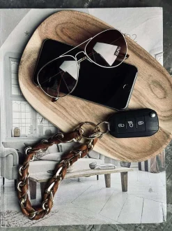 VIAMAJA Nøgleringe<Nøglesnor – Walnut / Gold
