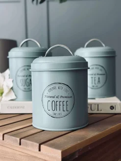 VIAMAJA Kaffe Og Te Tilbehør|Køkken Opbevaring<Opbevaringskrukker 3 stk - Dusty green