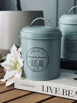 VIAMAJA Kaffe Og Te Tilbehør|Køkken Opbevaring<Opbevaringskrukker 3 stk - Dusty green