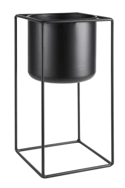 VIAMAJA Urtepotter<Opsats med potte - Cube black