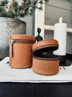 VIAMAJA Tilbehør Til Badeværelse|Smykkeopbevaring<Organiser Leather - Medium cognac