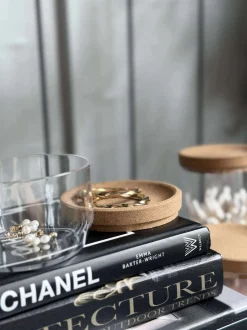 VIAMAJA Opbevaring Til Badeværelse|Makeup Opbevaring<Organiser med låg i kork - 5 dele