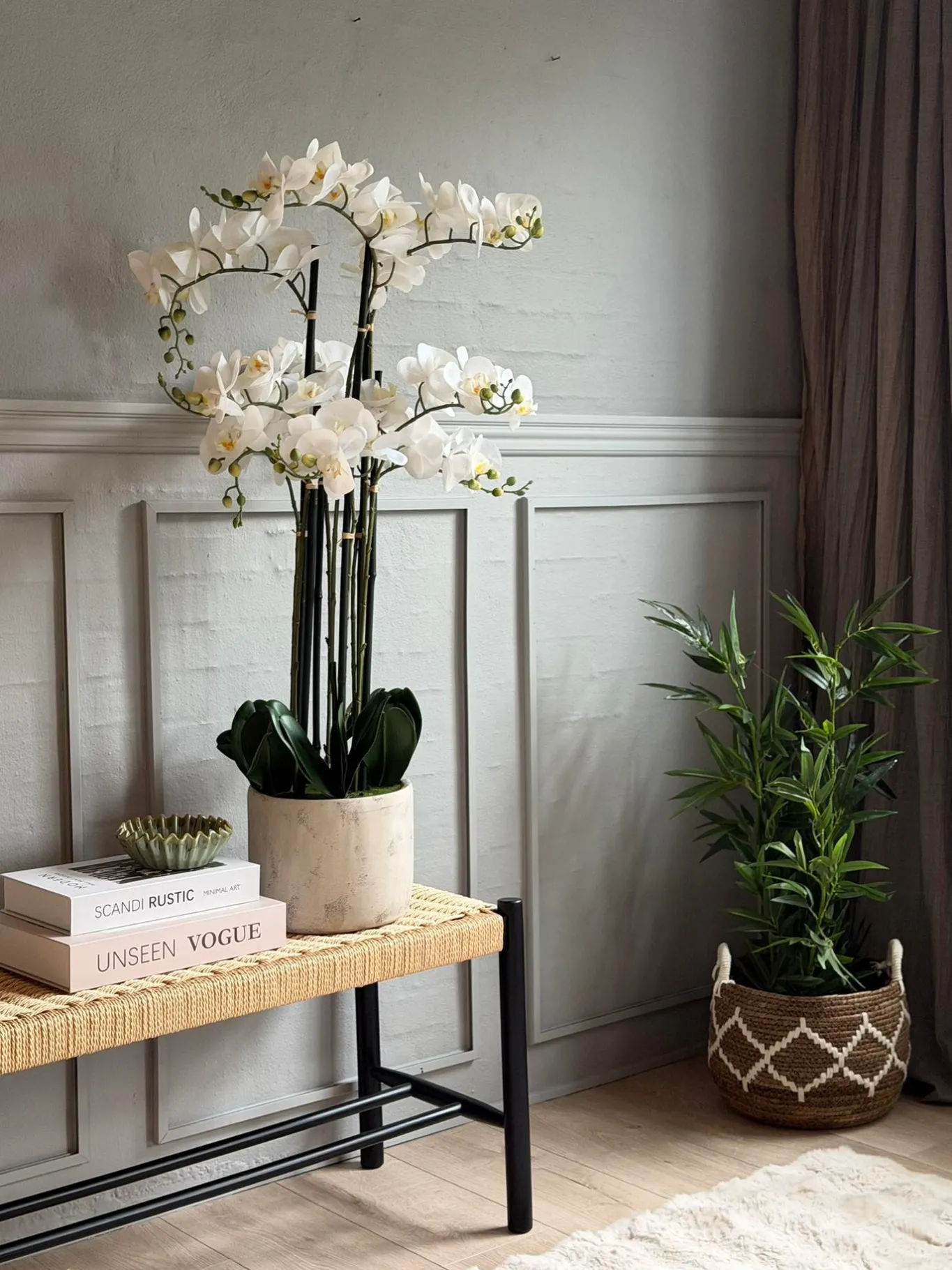 VIAMAJA Blomster|Interiør<Orkidé i Potte 105 cm - Hvid