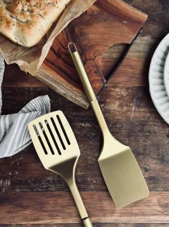 VIAMAJA Bestik Og Køkkenredskaber|Rustfrit Stål<Palet med hul Golden - Rustfrit stål