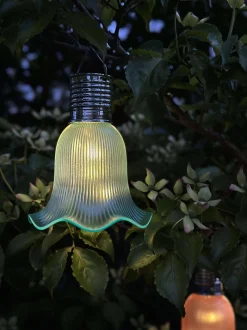VIAMAJA Lys Og Led|Udendørs Led<Pendel flower m. Solceller - Aqua