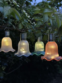 VIAMAJA Lys Og Led|Udendørs Led<Pendel flower m. Solceller - Mørk Blå
