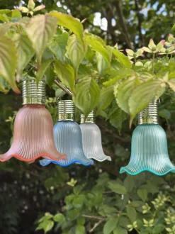 VIAMAJA Lys Og Led|Udendørs Led<Pendel flower m. Solceller - Mørk Blå