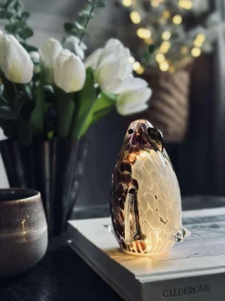 VIAMAJA Lysestager|Led Jul<Pingvin med led lys