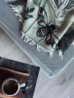 VIAMAJA Tæpper Og Puder<Plaid - Mushroom grøn / natur