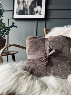 VIAMAJA Tæpper Og Puder<Plaid i fleece kingsize – Taupe 180×230