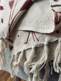 VIAMAJA Tæpper Og Puder|Restparti<Plaid recycling bomuld - Flora
