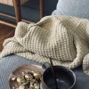 VIAMAJA Tæpper Og Puder|Restparti<Plaid Stone-washed Vaflet Bomuld - Gul