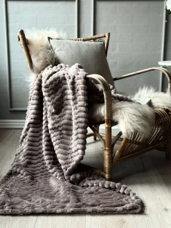 VIAMAJA Tæpper Og Puder<Plaid SUPER SOFT - Taupe
