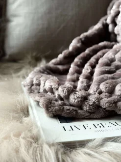 VIAMAJA Tæpper Og Puder<Plaid SUPER SOFT - Taupe
