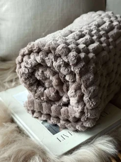 VIAMAJA Tæpper Og Puder<Plaid SUPER SOFT - Taupe