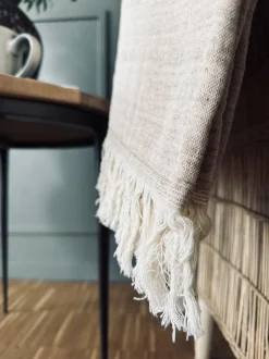 VIAMAJA Tæpper Og Puder<Plaid vævet med kork – Nature mix