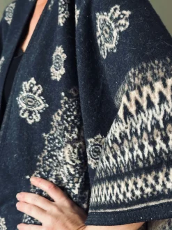 VIAMAJA Poncho<Poncho Blue boheme