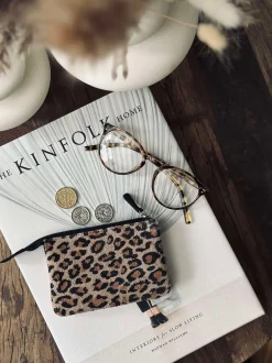 VIAMAJA Punge Og Kortholdere<Pung i blød ruskind - Leopard