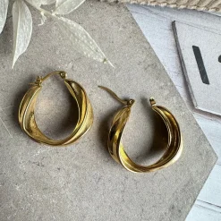 VIAMAJA Hoops<Øreringe Eileen 18K forgyldt