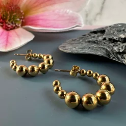 VIAMAJA Hoops|Vandfaste Smykker<Øreringe Gunilla 20 mm - 18k forgyldt