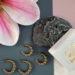 VIAMAJA Hoops|Vandfaste Smykker<Øreringe Gunilla 20 mm - 18k forgyldt