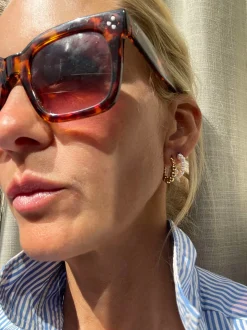 VIAMAJA Hoops|Vandfaste Smykker<Øreringe Gunilla 20 mm - 18k forgyldt