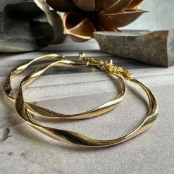 VIAMAJA Hoops<Øreringe Hope snoet Large - 18k forgyldt