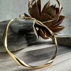 VIAMAJA Hoops<Øreringe Hope snoet Large - 18k forgyldt