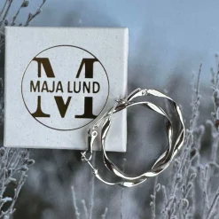 VIAMAJA Hoops<Øreringe Hope snoet sølv-belagt