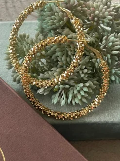 VIAMAJA Hoops<Øreringe INA Hoops Large - 18K forgyldt