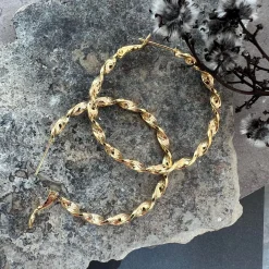 VIAMAJA Hoops<Øreringe Jenna Hoops 18K forgyldt