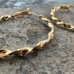 VIAMAJA Hoops<Øreringe Jenna Hoops 18K forgyldt