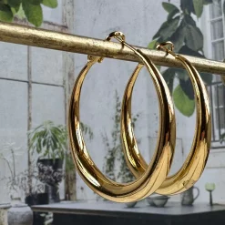 VIAMAJA Hoops<Øreringe Lharni Gold 18K forgyldt