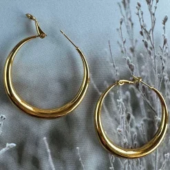 VIAMAJA Hoops<Øreringe Lharni Gold 18K forgyldt